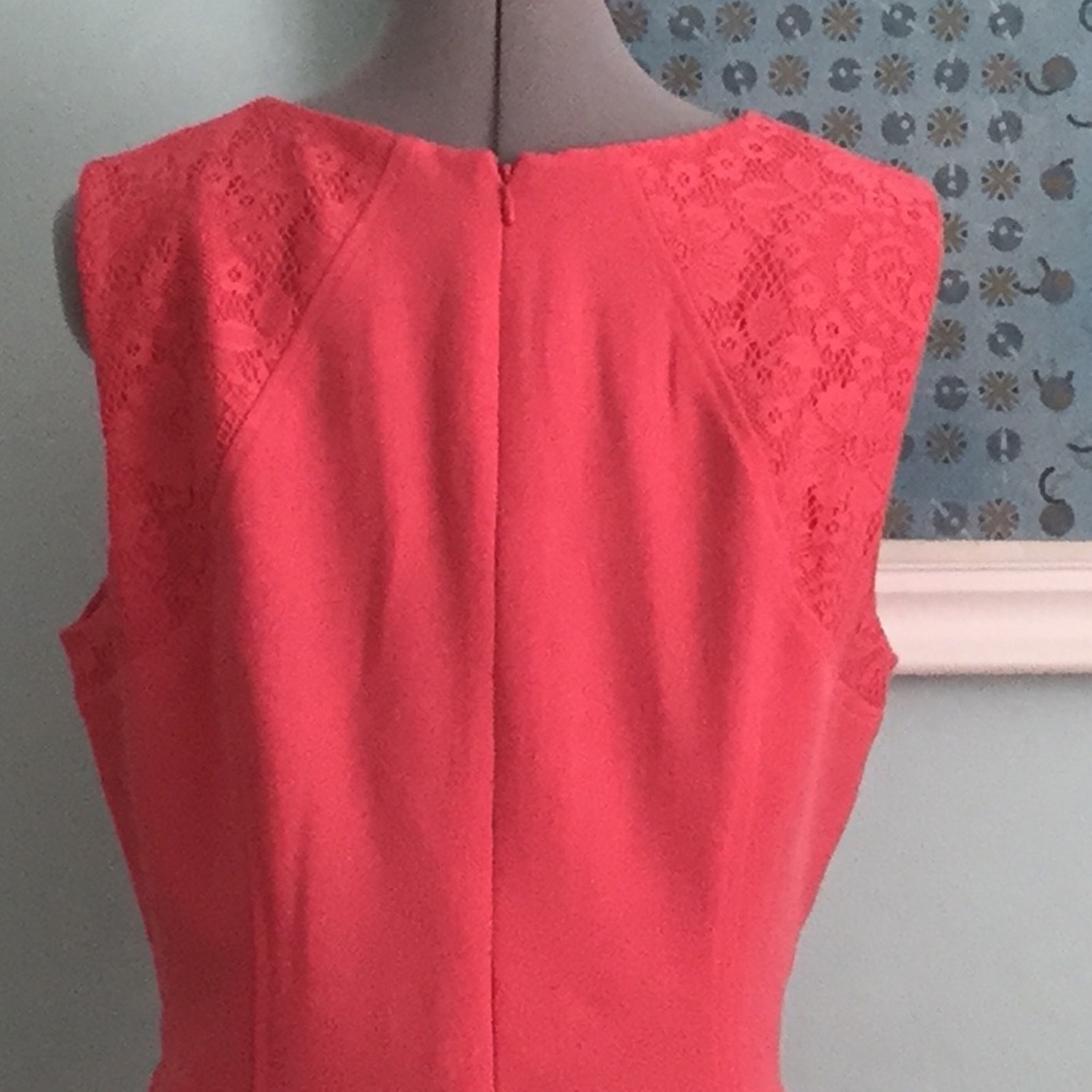Adrianna Papell-Flamingo Pink Sleeveless Dress - Picture 5 of 8